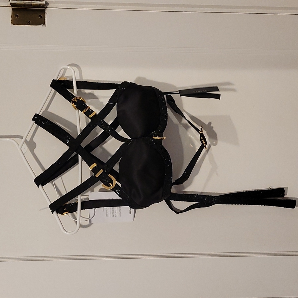 Versace Black Strap Top